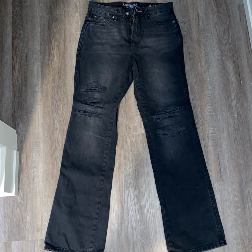 Black Arizona Ripped Flare Jeans: Size 5